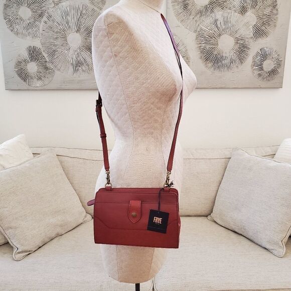 Frye Lucy Leather Crossbody Clutch in Terracotta - NEW - Picture 5 of 14